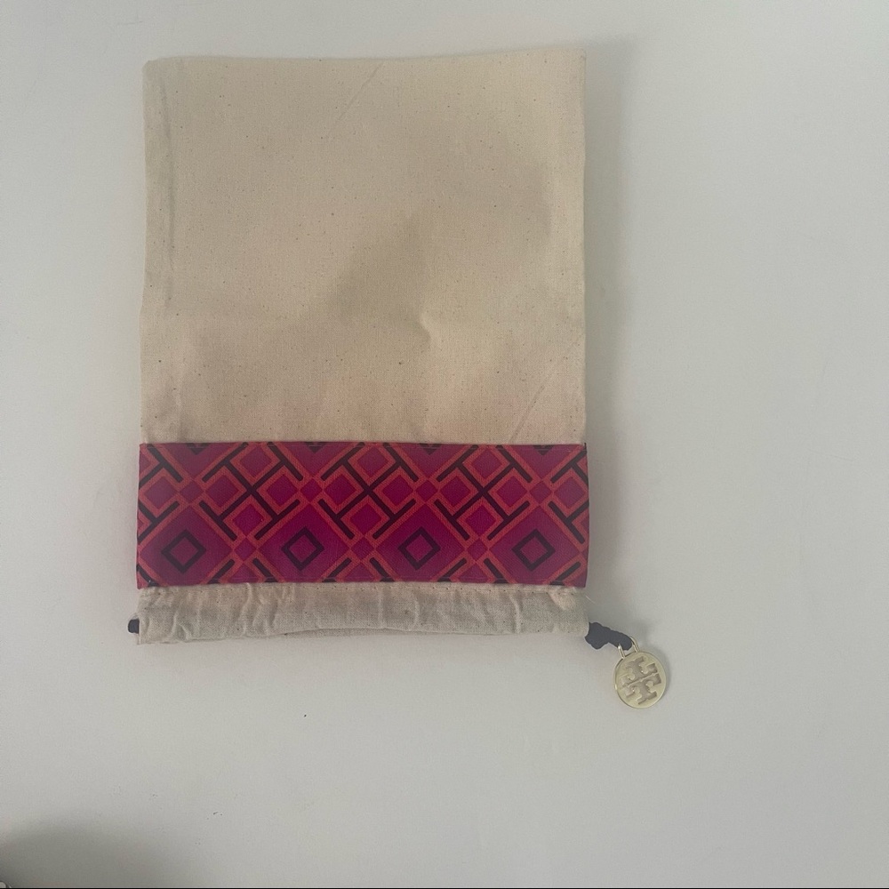 Tory Burch Floral Minnie Travel Ballet With Leather Logo NIB Reverie Combo Color - Picture 10 of 14